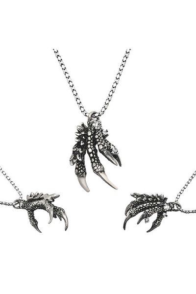 norsary Silver Eagle Claw Men's Necklace