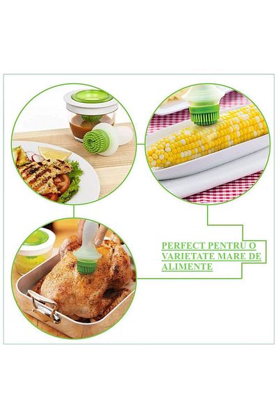 ABYZ ®™ Glass jar with food seasoning brush