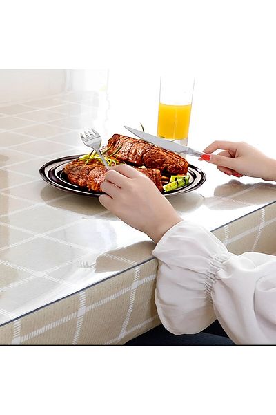 ABYZ Transparent silicone tablecloth, 100x100 cm, 1.2 mm thick, glass-like appearance