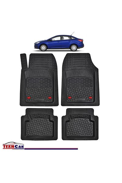 TEAMCAR ® Car Mats Tray Type Compatible With Ford Focus 4 Sedan 4 Doors (2018–2025)