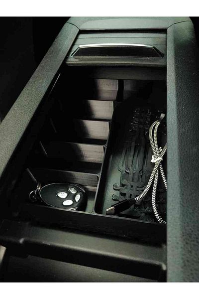 MUAMMO Peugeot Partner Armrest Organizer Organizer Center Console Bed - Black