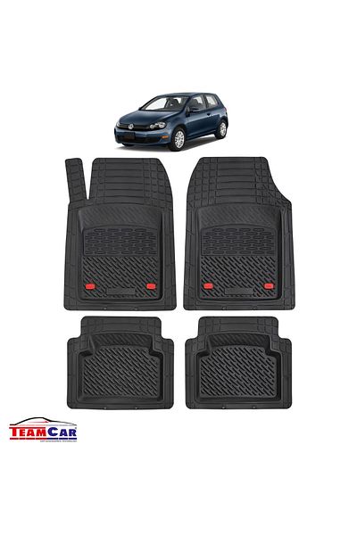 TEAMCAR ® Car Mats Tray Type Compatible With Volkswagen Golf Mk6 Hatchback 3-door (2008–2013)