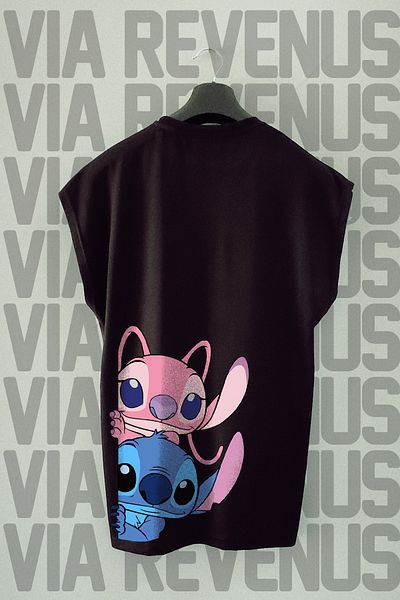 Vordevia Back Printed Zero Sleeve Crew Neck Sports Tshirt