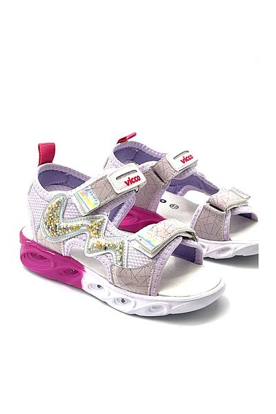 Vicco 332.F25Y.179 Legendy Lighted Phylon Girl's Sandals Lilac