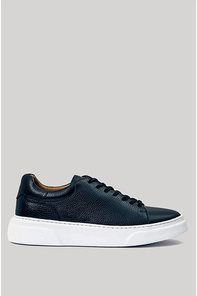 Lufian Tommy Ανδρικά Δερμάτινα Παπούτσια Sneaker Navy Blue