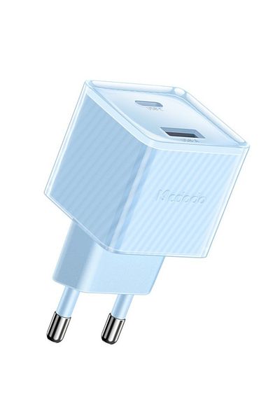 Mcdodo Dual Port Type-c And Usb-a Dichromatic Network Charger, Fast Charging Pd 33w, Blue