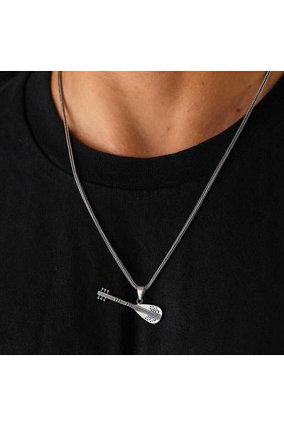 norsary Silver Saz Men's Necklace
