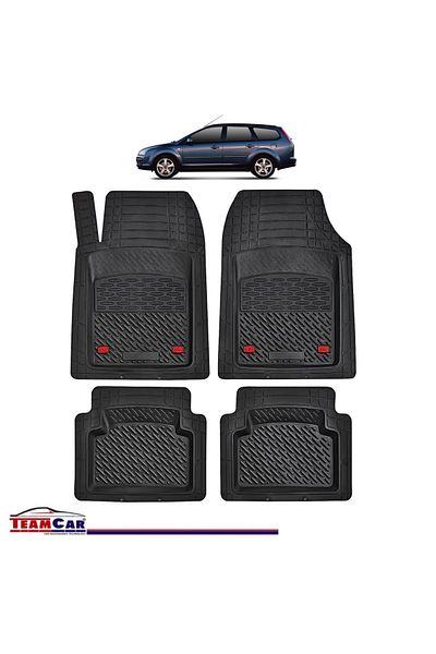 TEAMCAR ® Car Mats Tray Type Compatible Ford Focus Mk2 Combi 5 Doors (2004–2011)