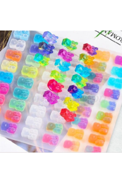 Eminonutoptanci Çoklu Kolye Ve Reçina Epoksi Kalıbı 50 Li Haribo Ayıcık Minik...