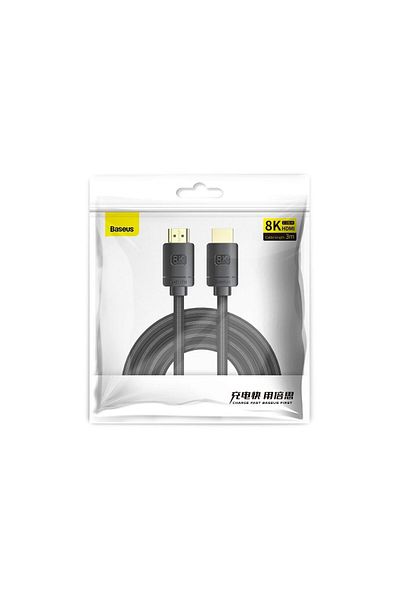 Baseus HDMI to HDMI cable Baseus High Definition Black 8K, 3m