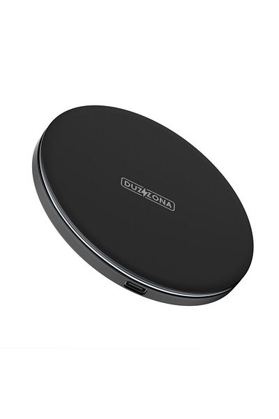 DUZZONA Incarcator Wireless W8, 15W , cu cablu Type-C, 1 m, Negru