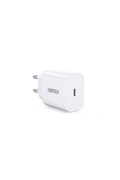 CHOETECH Charger Mains Fast Charge Usb-c Pd 20w Eu, White