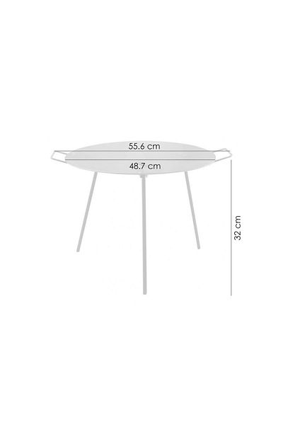 Perfect Home Disc Pentru Gratar, Metalic, Cu Picioare Si Agatator, 48.7x32 Cm,