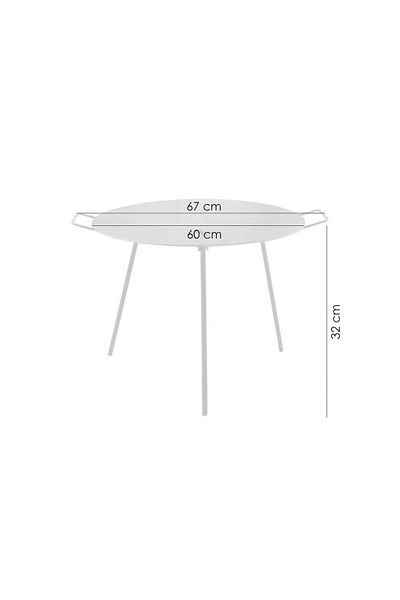 Perfect Home Disc Pentru Gratar, Metalic, Cu Picioare Si Agatator, 60x32 Cm,