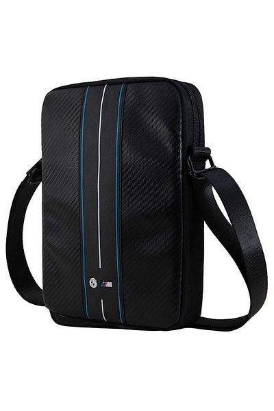 BMW 10 Inch Carbon Blue Stripes Tablet Bag Black