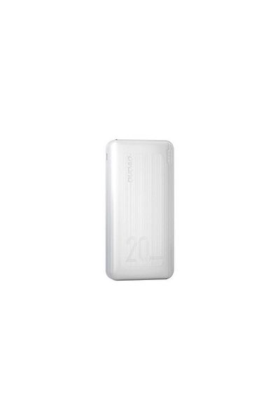 DUDAO External Battery 20000 Mah, Quick Charge 3.0, 20w, 2x Usb / Usb Type C White