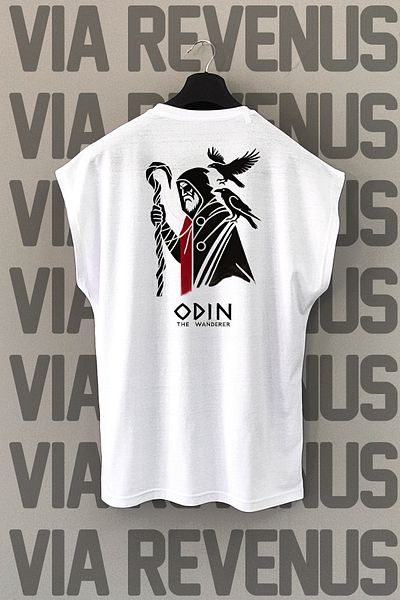 Vordevia Odin Back Printed Zero Sleeve Crew Neck Sports Tshirt