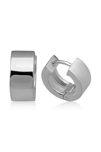 norsary Silver Hoop Men's Earrings