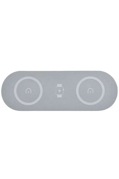 REDz Accessories Ultra-Slim Charger KD-51, 3 Surfaces, 15W Wireless Charging, Type-C Port, Gray