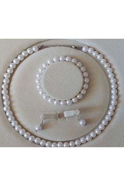 TUHAM AKSESUAR Delta Pearl Jewelry Set