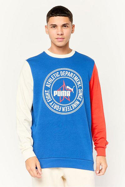 Puma Men Regular Fit Long Sleeve Outdoor Sweatshirt, Multicolor