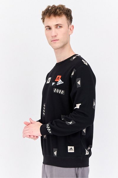 adidas Men Sportswear Fit Long Sleeve Outdoor Sweatshirt, Multicolor