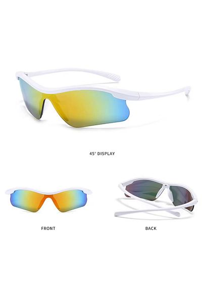 REDz Accessories Matrix Sunglasses, Windproof, Sports Lenses, UV400 Protection, White