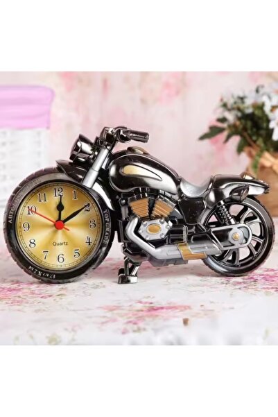 Wolawood Dekoratif Motosiklet Şeklinde Masa Saati Pilli Retro Saatli Motor Bi...