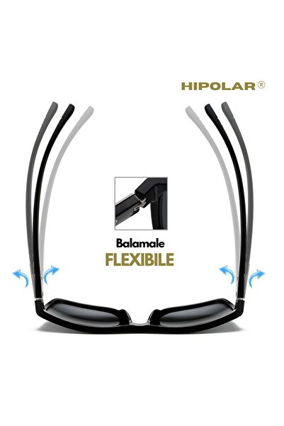 Hipolar Polarized Sunglasses, Class 3, Black Lens HD35, UV400, with Shockproof Case