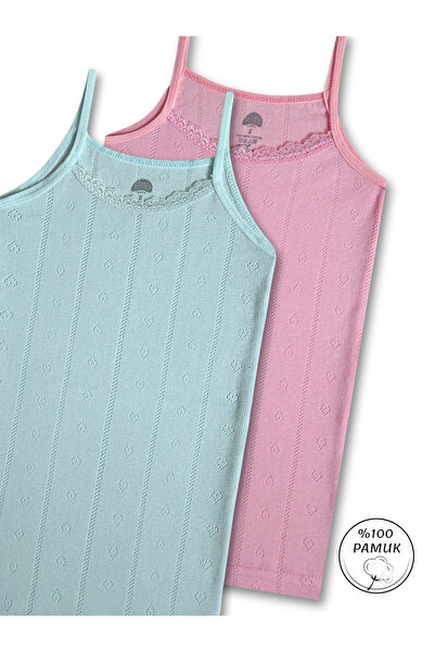 GizaKids 100% Cotton Girls' Undershirt Undershirt Underwear Set of 6