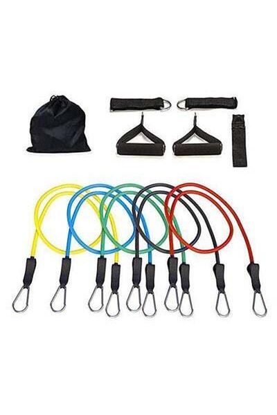 HALAMODO 11-Piece Resistance Fitness Band Set 400grams