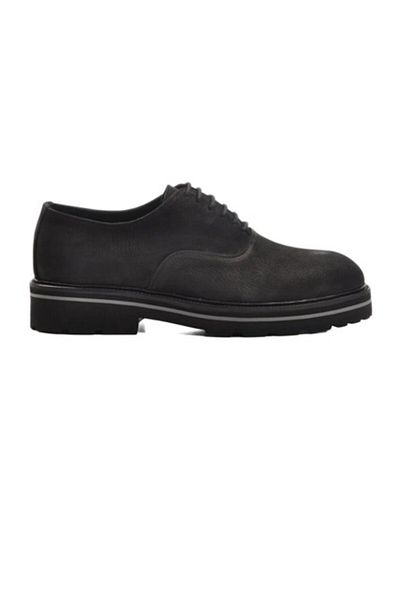 CLASS WOOD Classwood 19885 High Sole Genuine Leather Men's Classic Shoes Nubuck Black