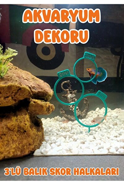 Akvaryum Beta Skor Halkaları 3'lü Beta Balık Skor Halkası Küçük Akvaryum ve B...