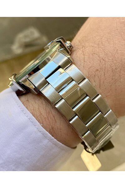 Reward Men's Wrist Watch 5Atm Waterproof Silver Color Steel Cord Wristband Gift