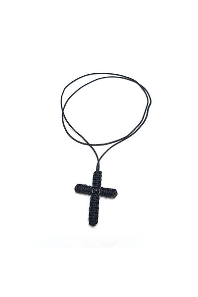 Sprise Braided Cross Chain, Black