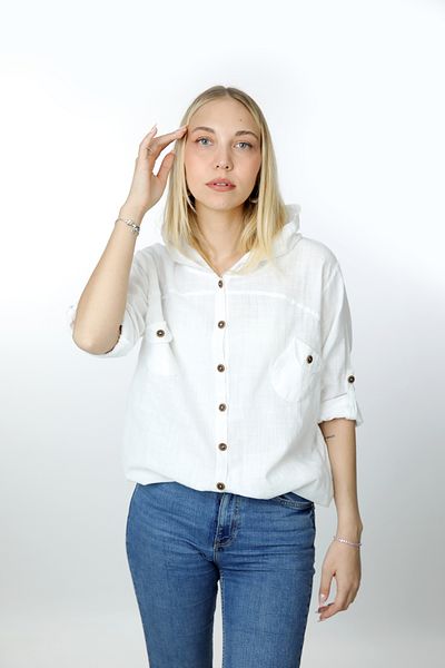 Cottoncool Cămașă cu glugă pentru femei 100% bumbac