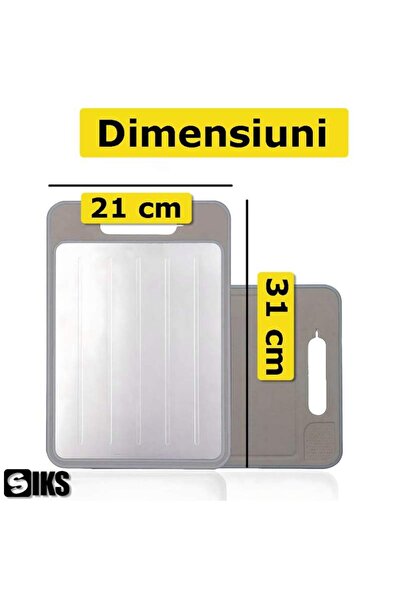 SIKS Multifunctional 4-in-1 Chopper, Meat Defrosting Plate, Stainless Steel, Size M, 31 x 21 cm