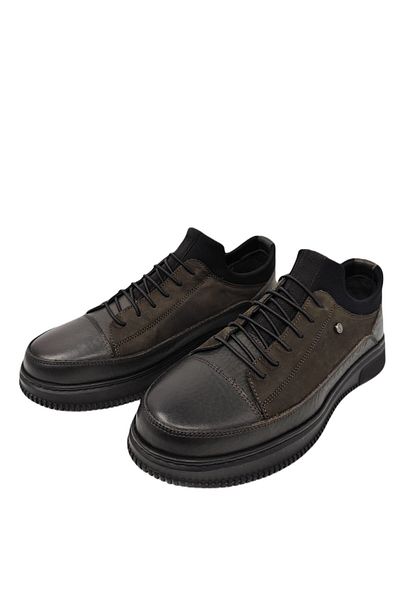 JAMES FRANCO 1502 Leather Stretch Casual Shoes Green