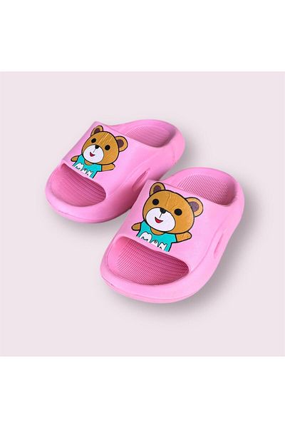 İpek Silk Children's Printed Soft Soft Sole Beach Pool Daily Slippers