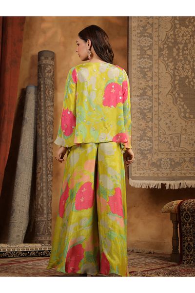 HashtagBe Stunning Lime Green Floral Co-ord Set