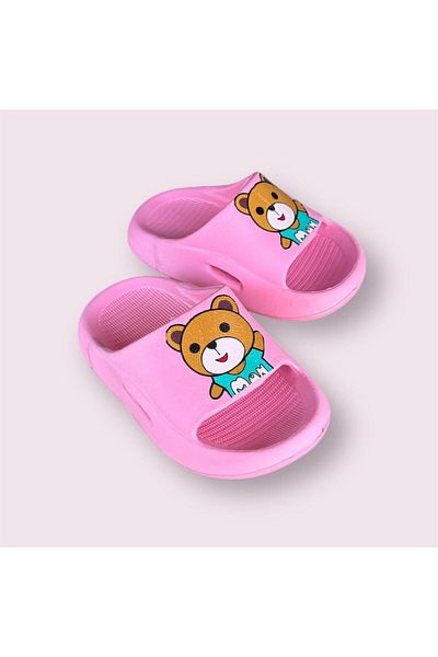 İpek Silk Children's Printed Soft Soft Sole Beach Pool Daily Slippers