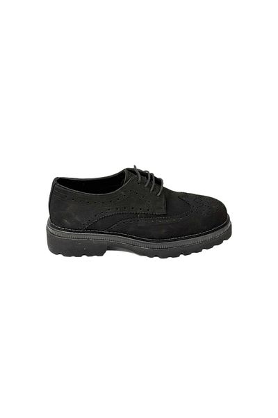 CLASS WOOD Classwood 2002 Eva High Sole Genuine Leather Men's Casual Shoes Nubuck Black