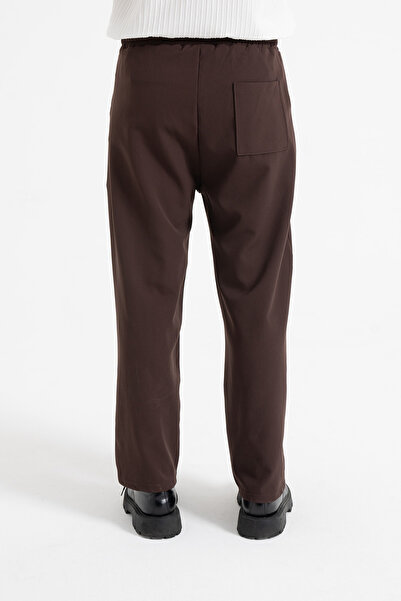 ATE WEAR Çizgi Detay Beli Lastikli Baggy Kumaş Pantolon