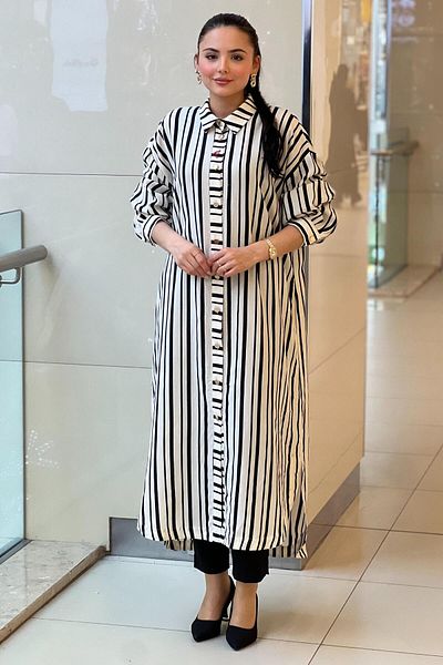 Ghisa Striped Shirt Dress