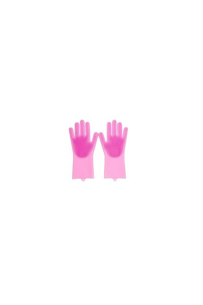 OEM Multifunctional silicone gloves set, cleaning or brushing, 2 pieces, Pink
