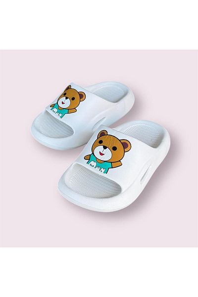 İpek Silk Children's Printed Soft Soft Sole Beach Pool Daily Slippers