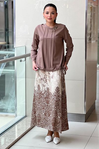 FUAT GÜRSEN Fuat Gürşen Skirt Patterned Tunic Suit