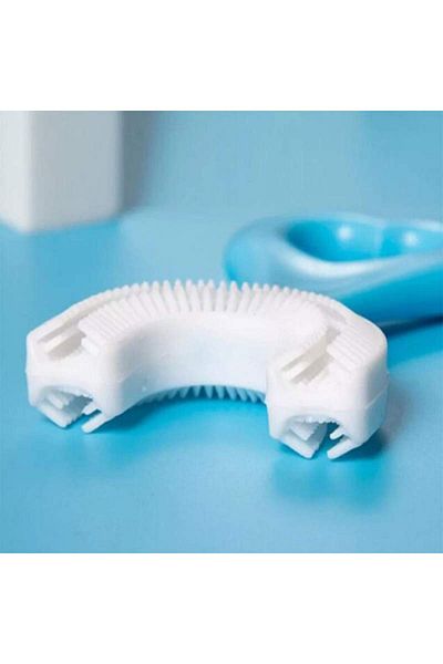 SIKS Toothbrush for Children/Babies, 2-12 Years, Food Grade Silicone, Blue