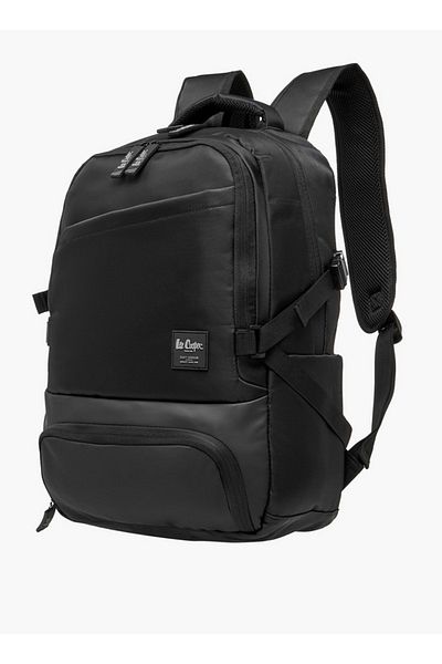 Lee Cooper Men's Panelled Backpack with Zip Closure and Adjustable Strap - 47x32x15 cm