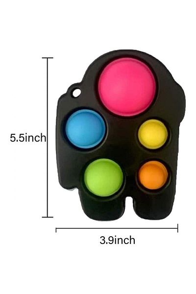 SIKS ® sensory toy with silicone bubbles, antistress, Among us, black